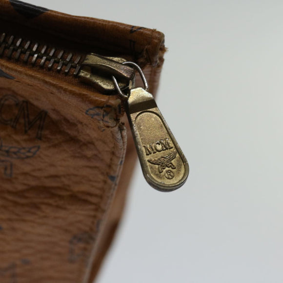 MCM Vicetos Logogram Clutch Bag PVC Brown Auth yk11233