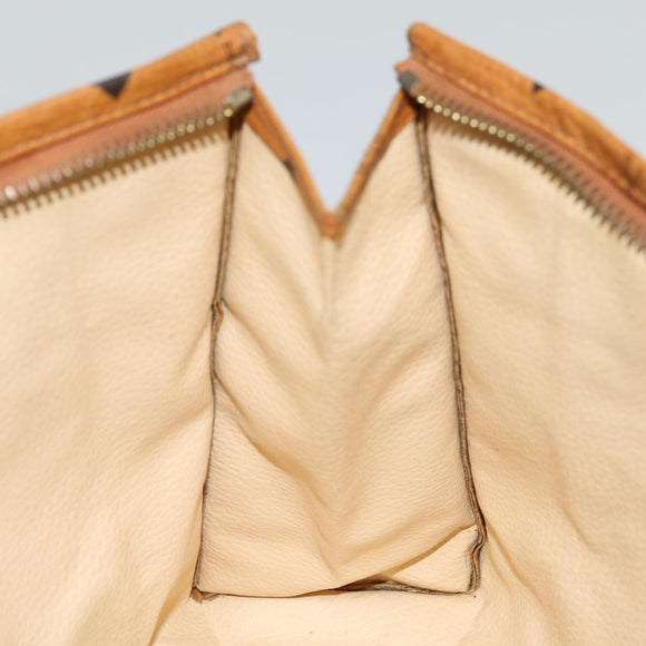 MCM Vicetos Logogram Clutch Bag PVC Brown Auth yk11233