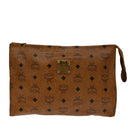 MCM Vicetos Logogram Clutch Bag PVC Brown Auth yk11233-13