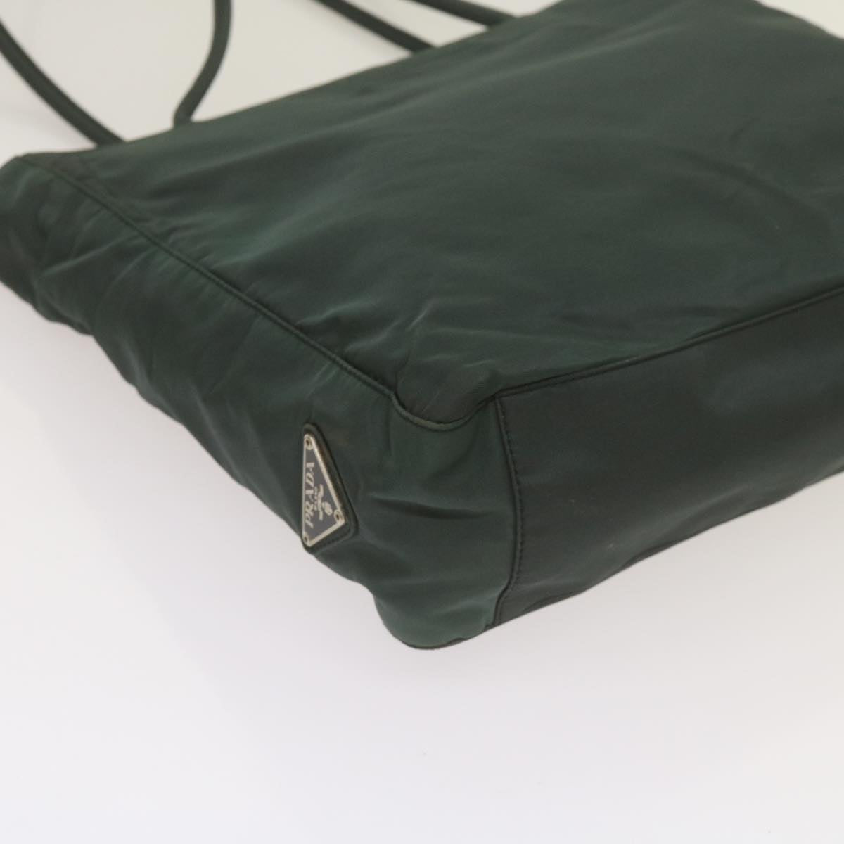 PRADA Tote Bag Nylon Green Auth yk11239