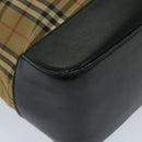 Burberrys Nova Check Shoulder Bag Canvas Beige Black Auth yk11247-14