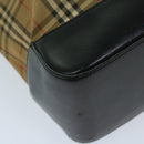 Burberrys Nova Check Shoulder Bag Canvas Beige Black Auth yk11247-16