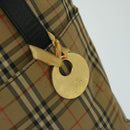 Burberrys Nova Check Shoulder Bag Canvas Beige Black Auth yk11247-10