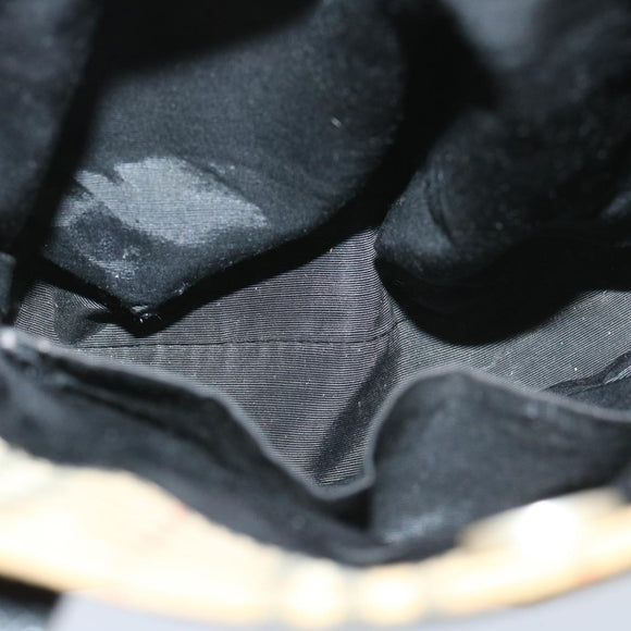 Burberrys Nova Check Shoulder Bag Canvas Beige Black Auth yk11247