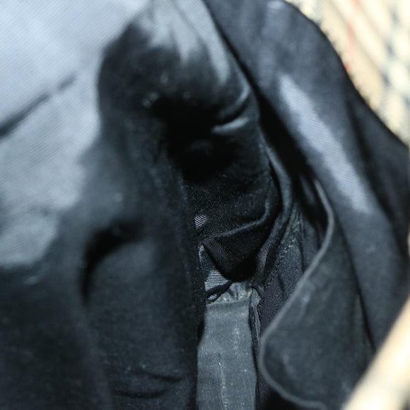 Burberrys Nova Check Shoulder Bag Canvas Beige Black Auth yk11247