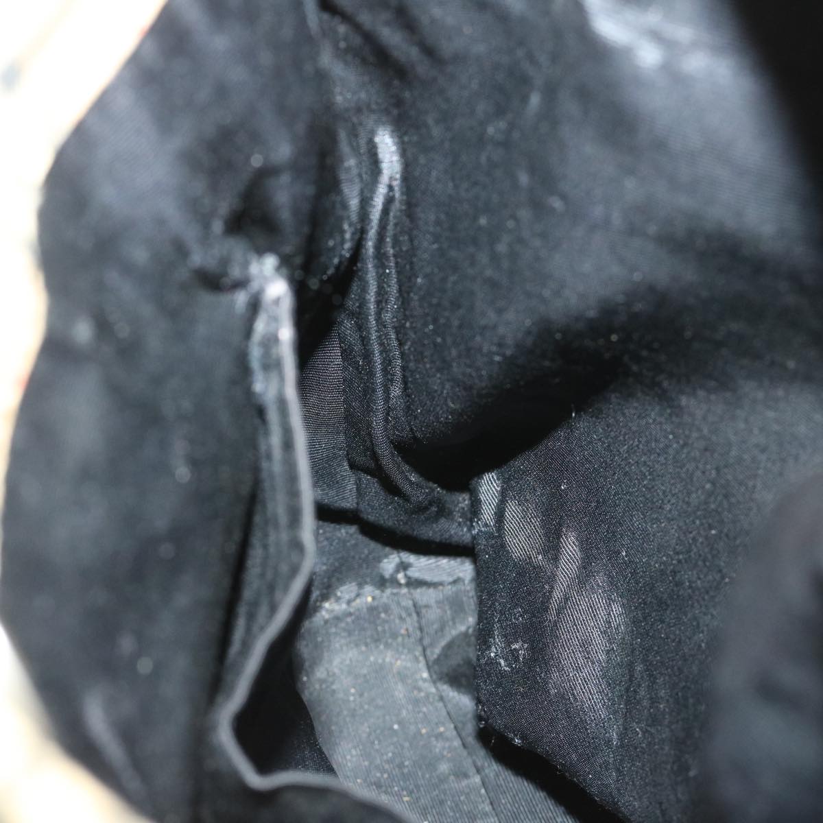 Burberrys Nova Check Shoulder Bag Canvas Beige Black Auth yk11247