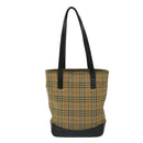 Burberrys Nova Check Shoulder Bag Canvas Beige Black Auth yk11247-2