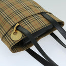 Burberrys Nova Check Shoulder Bag Canvas Beige Black Auth yk11247-6