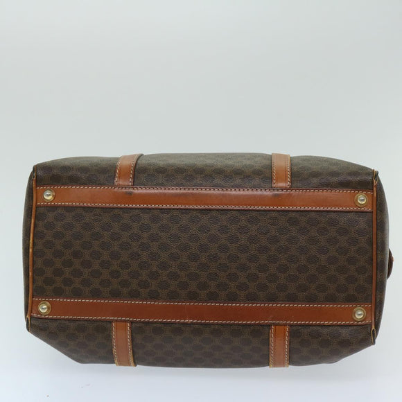 CELINE Macadam Canvas Boston Bag PVC Brown Auth yk11253