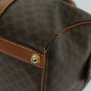 CELINE Macadam Canvas Boston Bag PVC Brown Auth yk11253-10