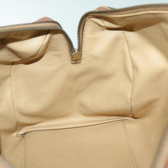 CELINE Macadam Canvas Boston Bag PVC Brown Auth yk11253