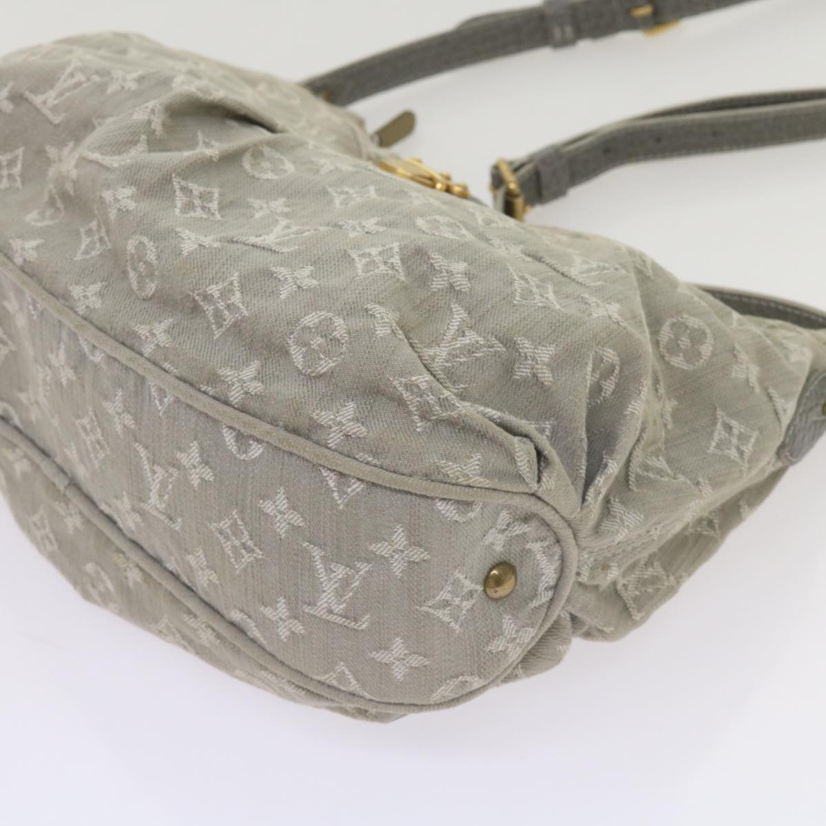 LOUIS VUITTON Monogram Denim Slytree Shoulder Bag Gris M45834 LV Auth yk11257