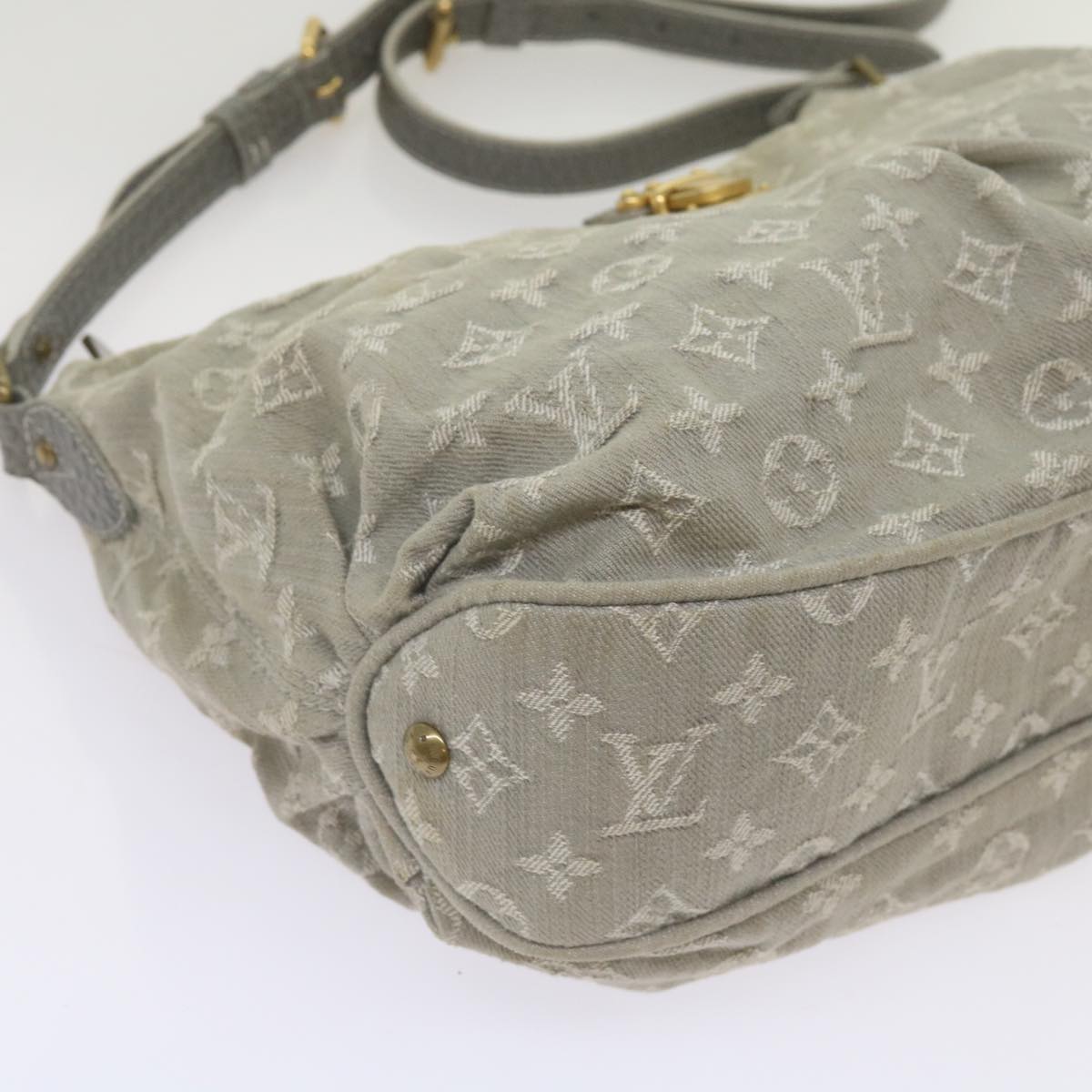 LOUIS VUITTON Monogram Denim Slytree Shoulder Bag Gris M45834 LV Auth yk11257