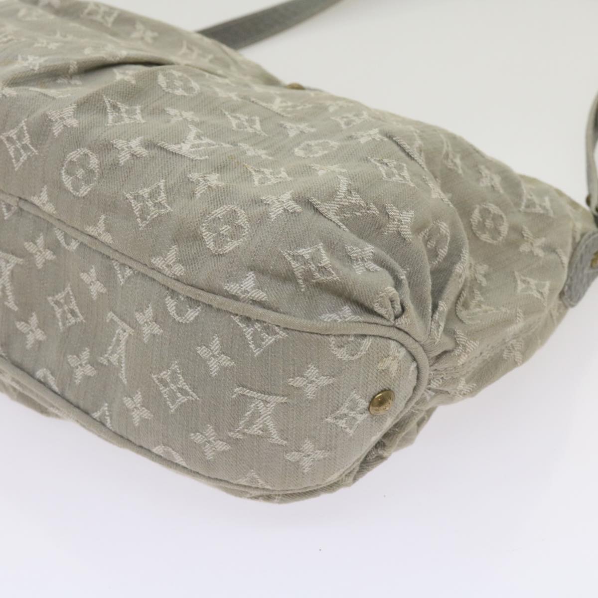 LOUIS VUITTON Monogram Denim Slytree Shoulder Bag Gris M45834 LV Auth yk11257