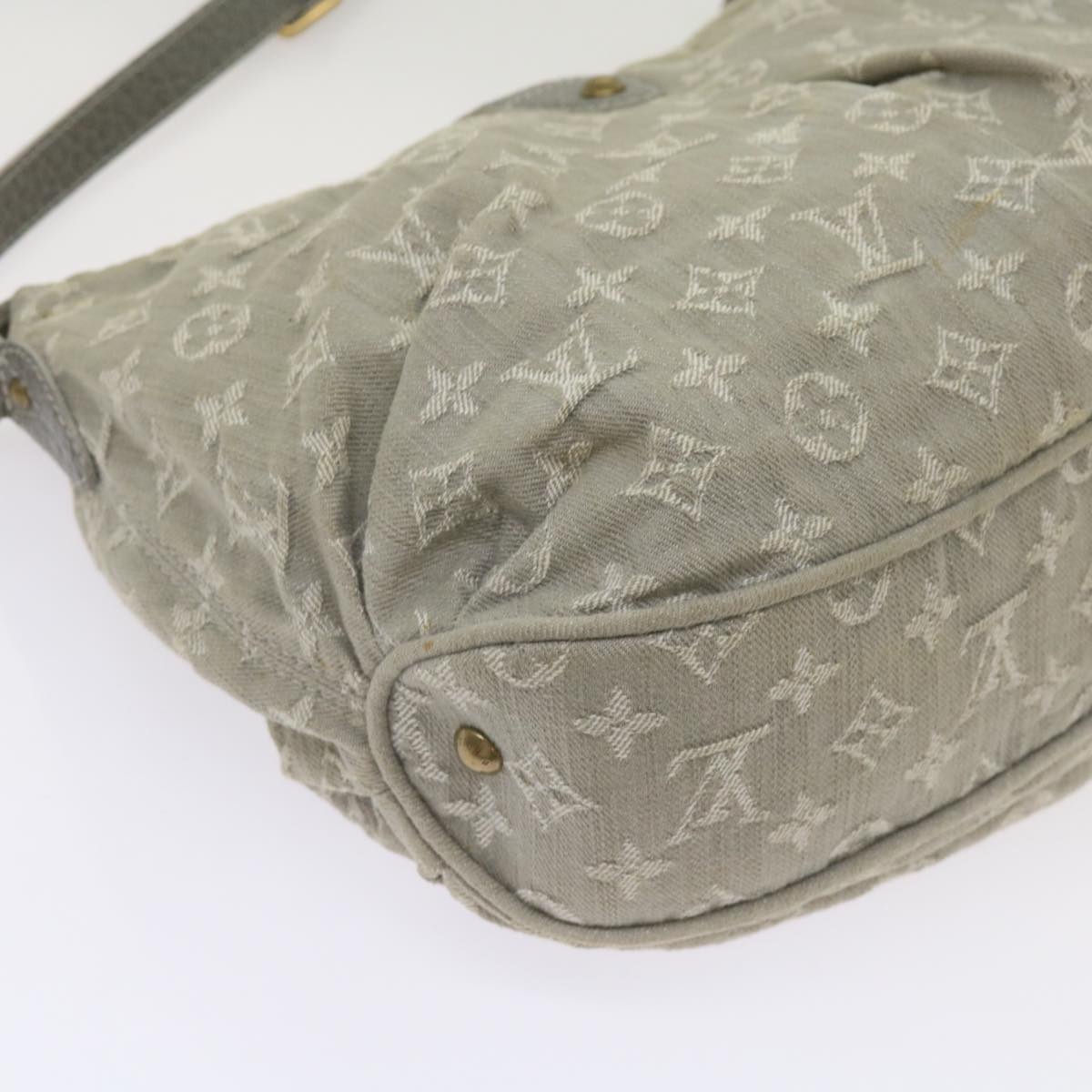 LOUIS VUITTON Monogram Denim Slytree Shoulder Bag Gris M45834 LV Auth yk11257