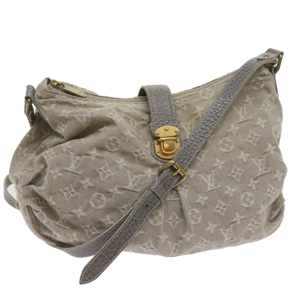 LOUIS VUITTON Monogram Denim Slytree Shoulder Bag Gris M45834 LV Auth yk11257