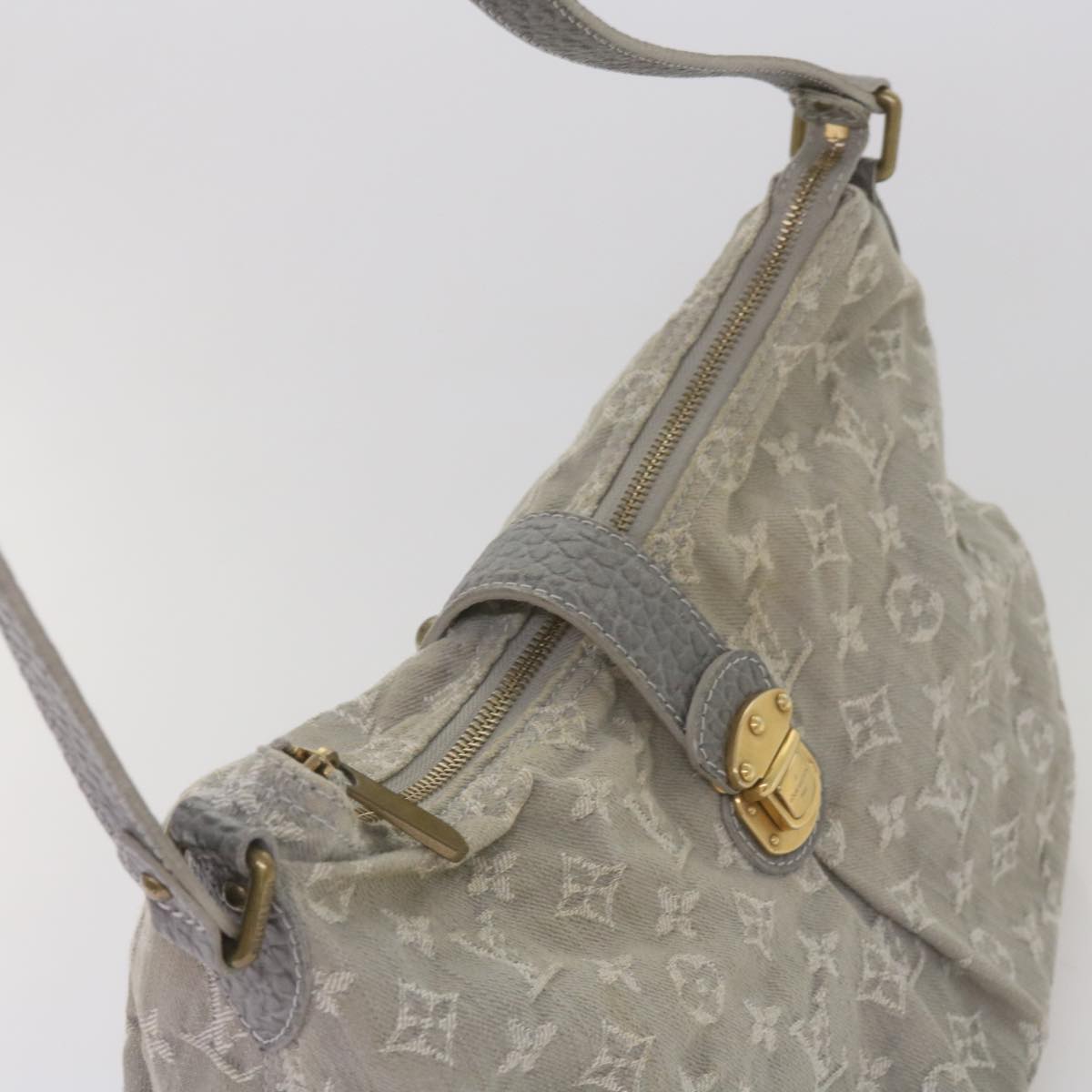 LOUIS VUITTON Monogram Denim Slytree Shoulder Bag Gris M45834 LV Auth yk11257