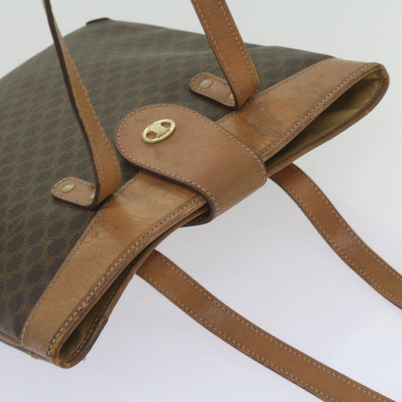 CELINE Macadam Canvas Tote Bag PVC Brown Auth yk11272
