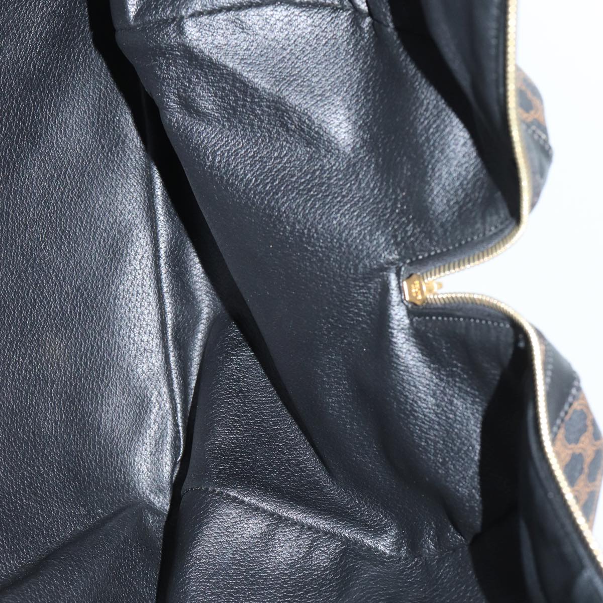 CELINE Macadam Canvas Boston Bag PVC Black Auth yk11289