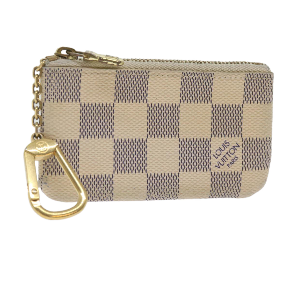 LOUIS VUITTON Damier Azur Pochette Cles Coin Purse N62659 LV Auth yk11293