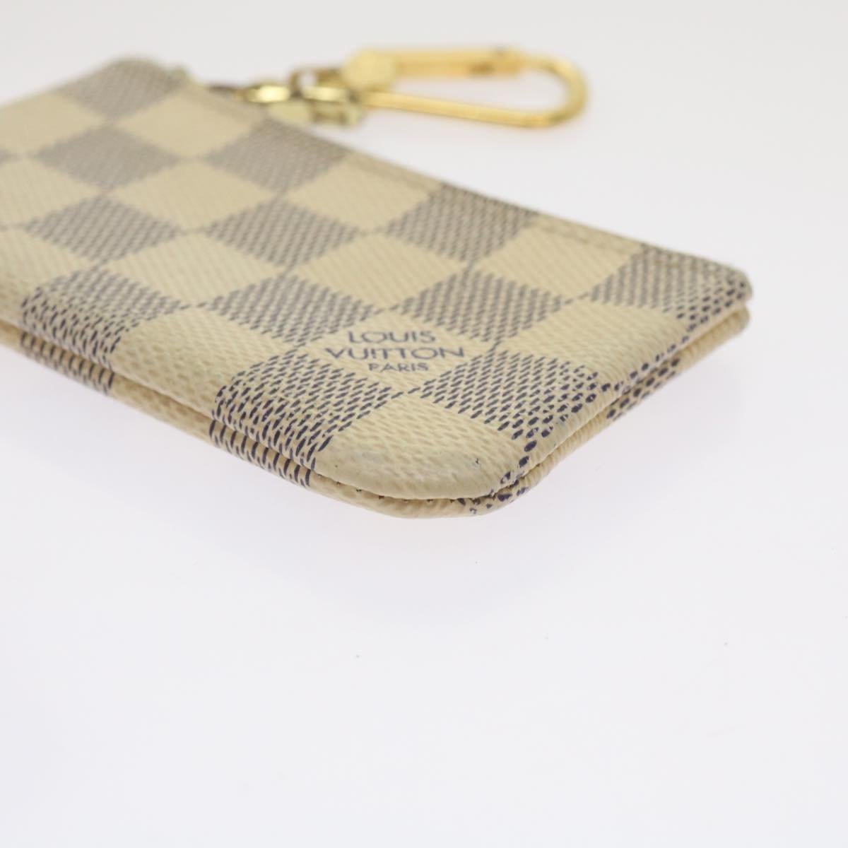 LOUIS VUITTON Damier Azur Pochette Cles Coin Purse N62659 LV Auth yk11293