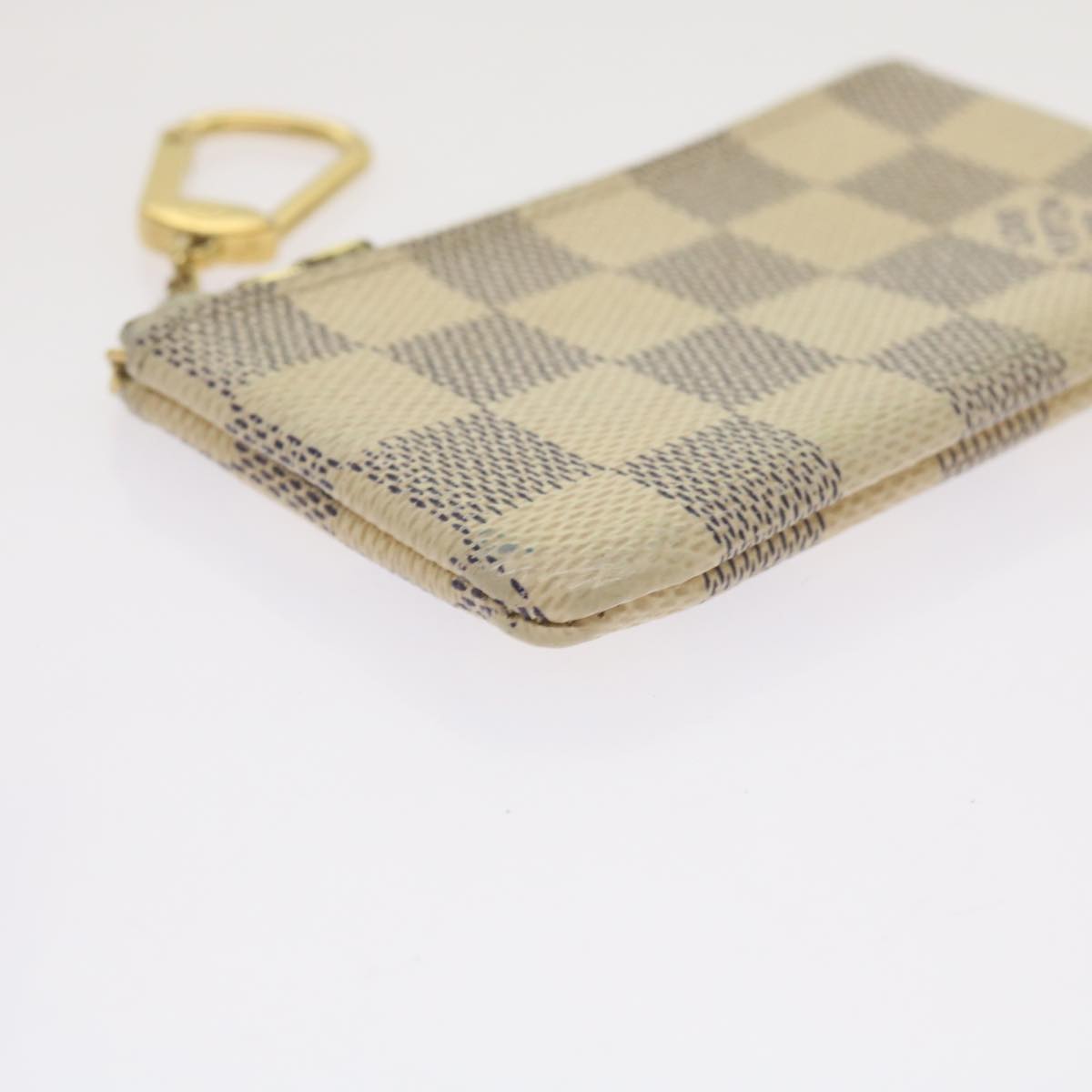 LOUIS VUITTON Damier Azur Pochette Cles Coin Purse N62659 LV Auth yk11293