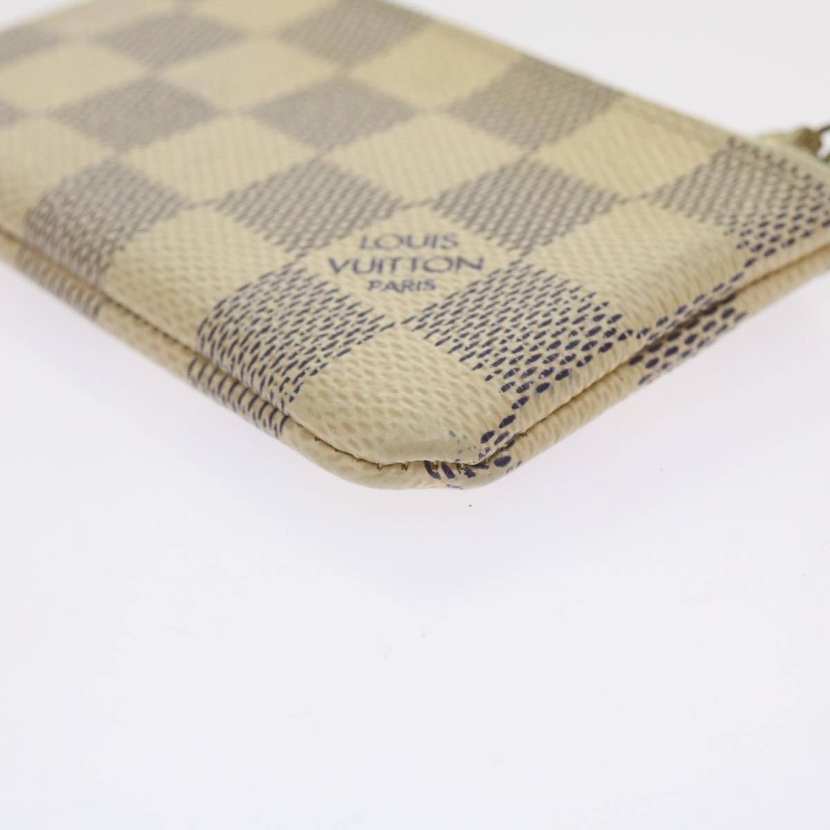 LOUIS VUITTON Damier Azur Pochette Cles Coin Purse N62659 LV Auth yk11293