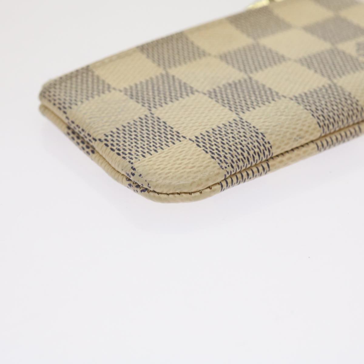 LOUIS VUITTON Damier Azur Pochette Cles Coin Purse N62659 LV Auth yk11293