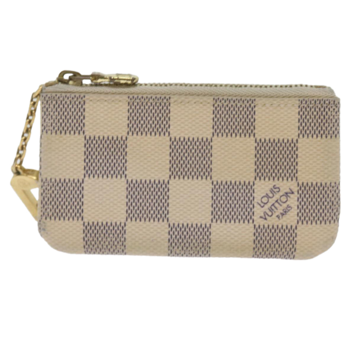 LOUIS VUITTON Damier Azur Pochette Cles Coin Purse N62659 LV Auth yk11293