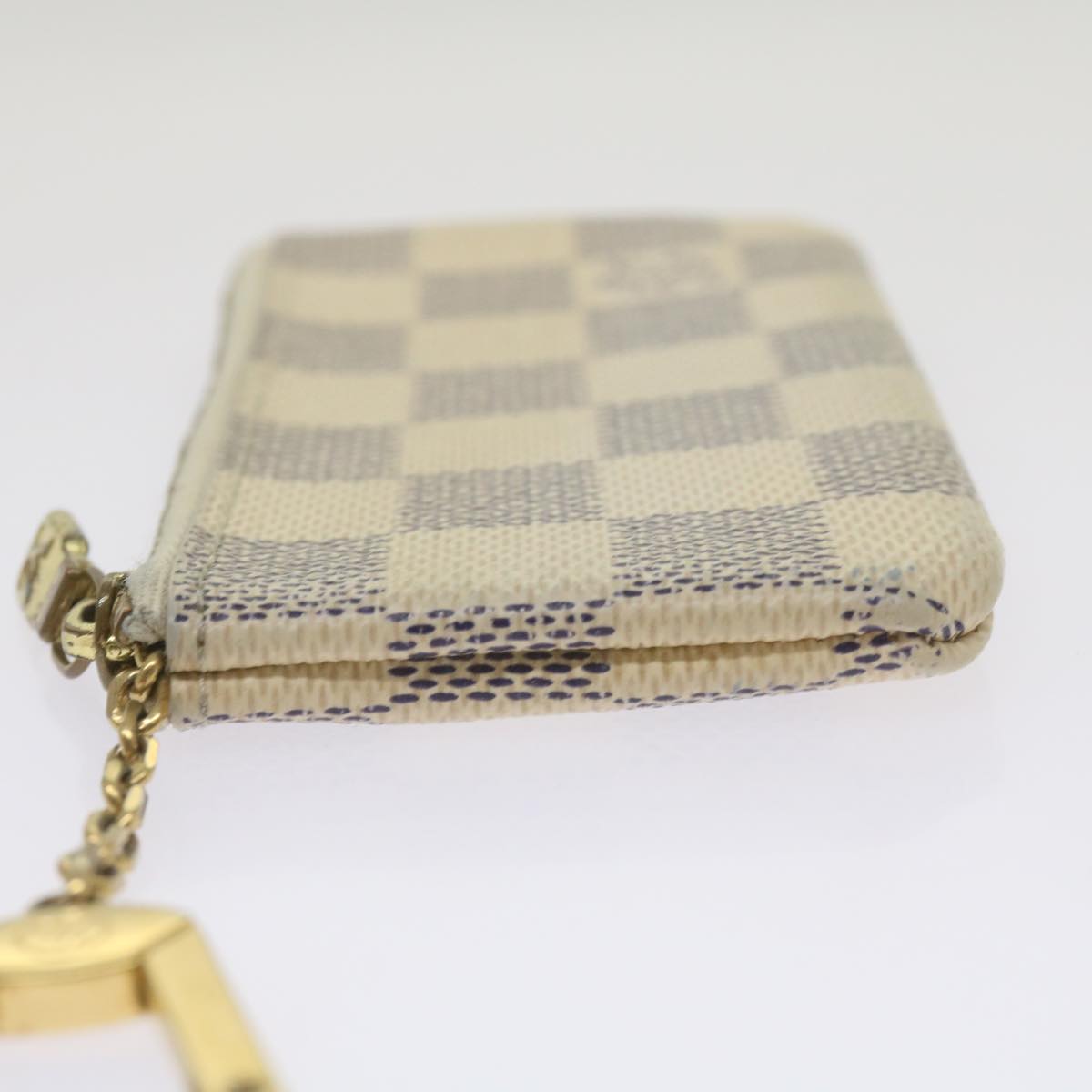 LOUIS VUITTON Damier Azur Pochette Cles Coin Purse N62659 LV Auth yk11293