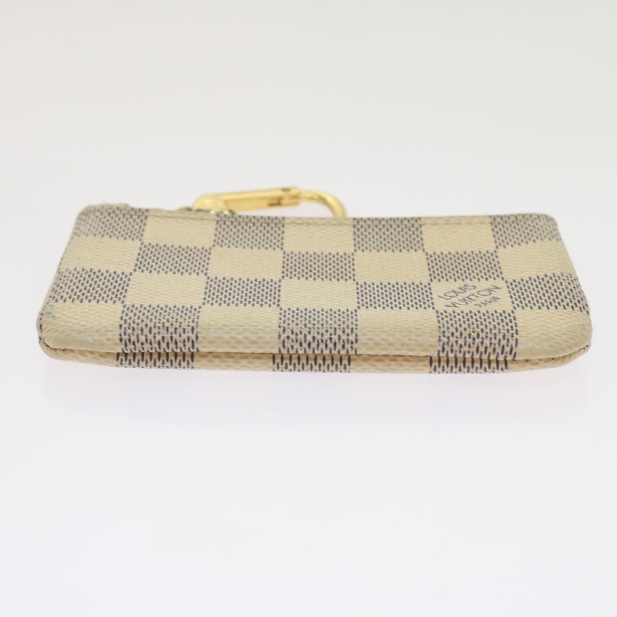 LOUIS VUITTON Damier Azur Pochette Cles Coin Purse N62659 LV Auth yk11293