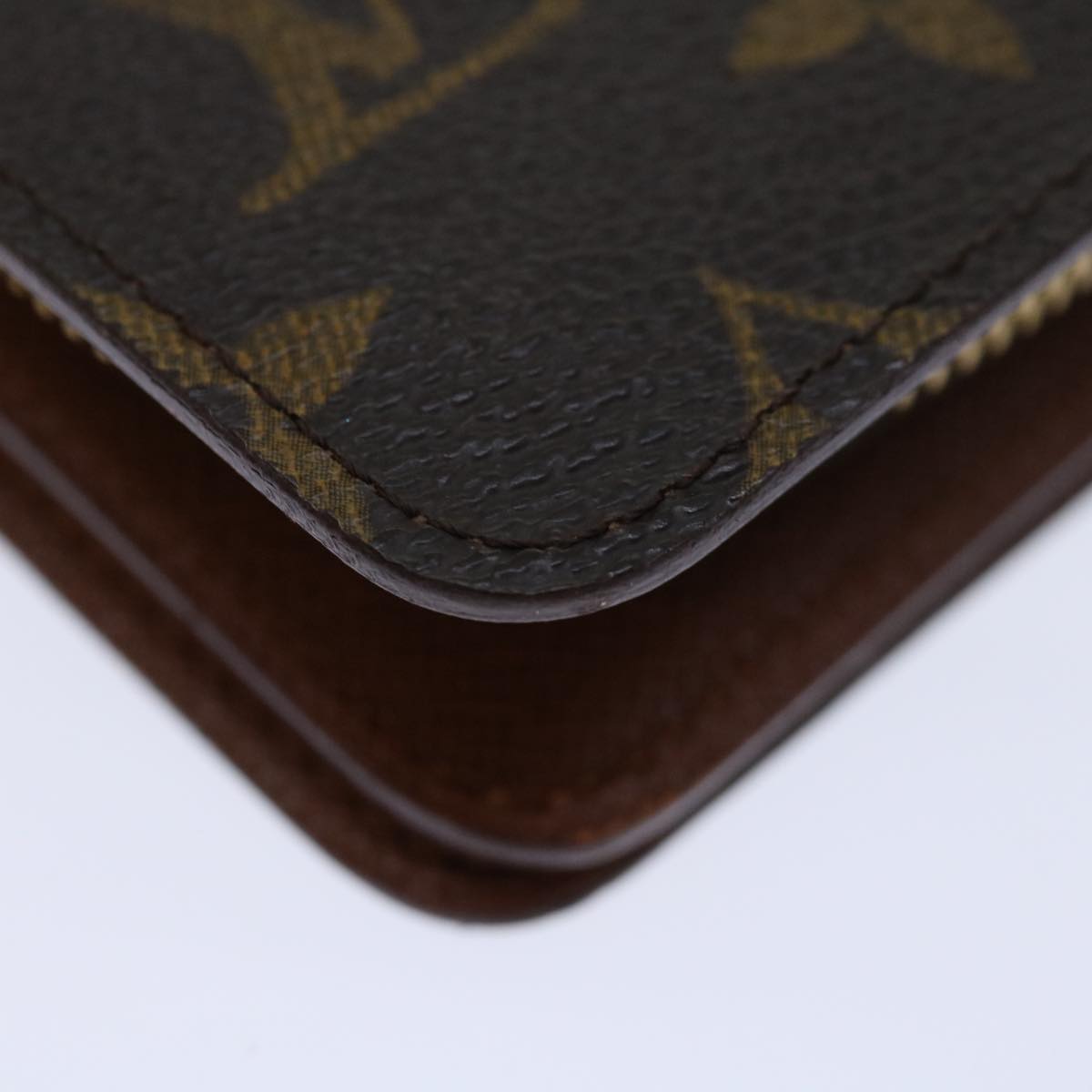 LOUIS VUITTON Monogram Porto Papie Zip Wallet M61207 LV Auth yk11308