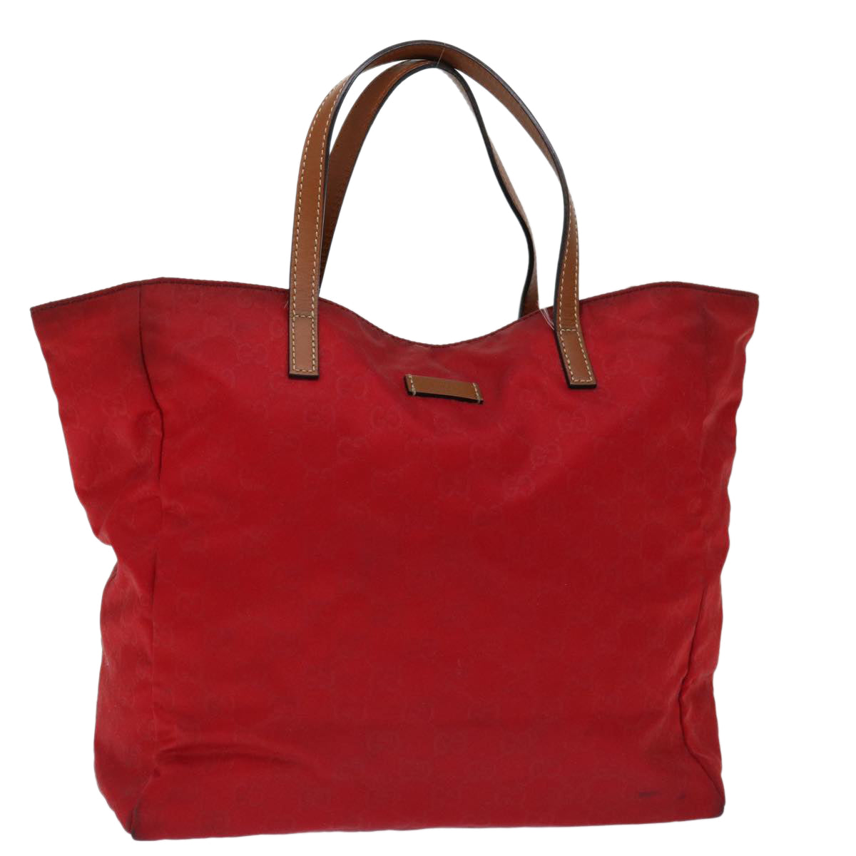 GUCCI GG Canvas Tote Bag Red 282439 Auth yk11310