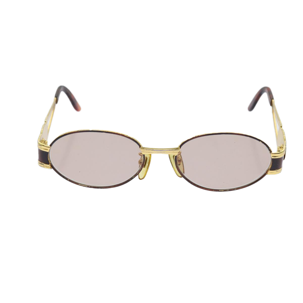 FENDI Sunglasses metal Gold Brown Auth yk11319 - 0