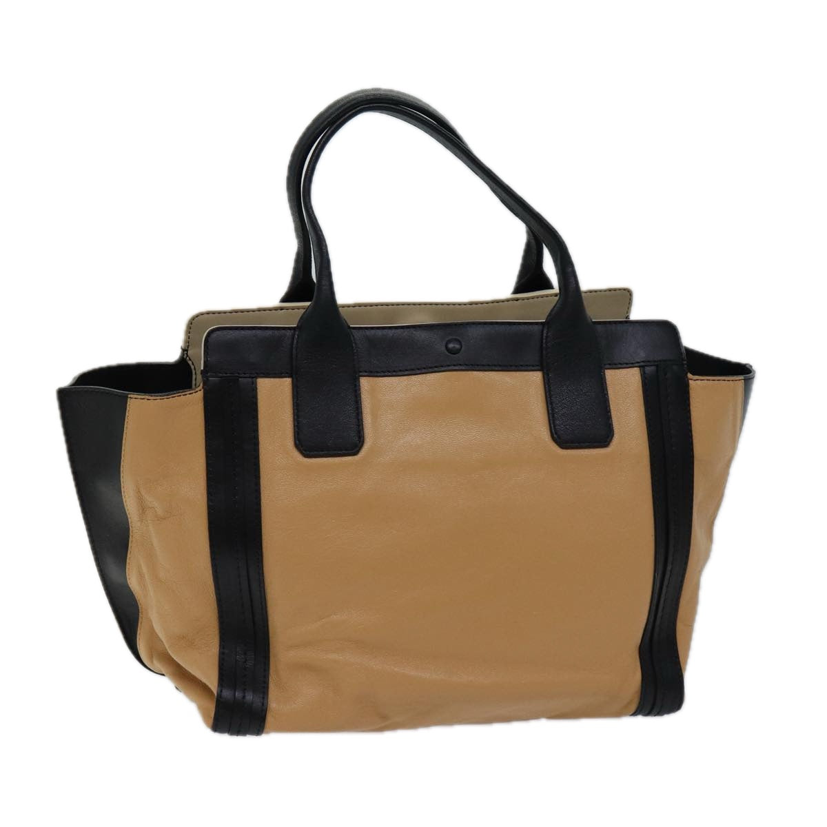 Chloe Hand Bag Leather Beige 01 14 50 65 Auth yk11323