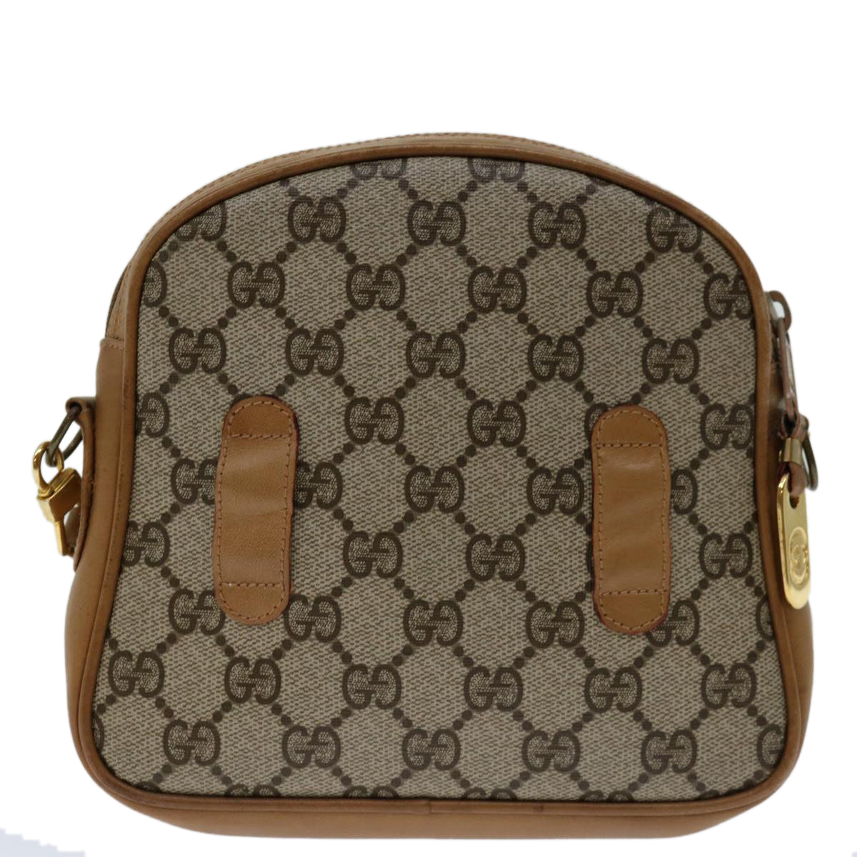 GUCCI GG Supreme Shoulder Bag PVC Beige Auth yk11326