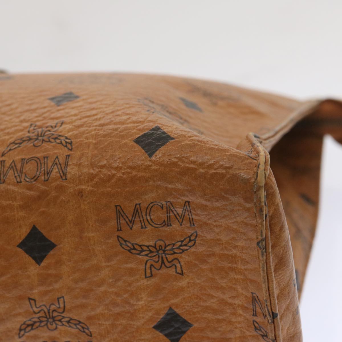 MCM Vicetos Logogram Clutch Bag PVC Brown Auth yk11336
