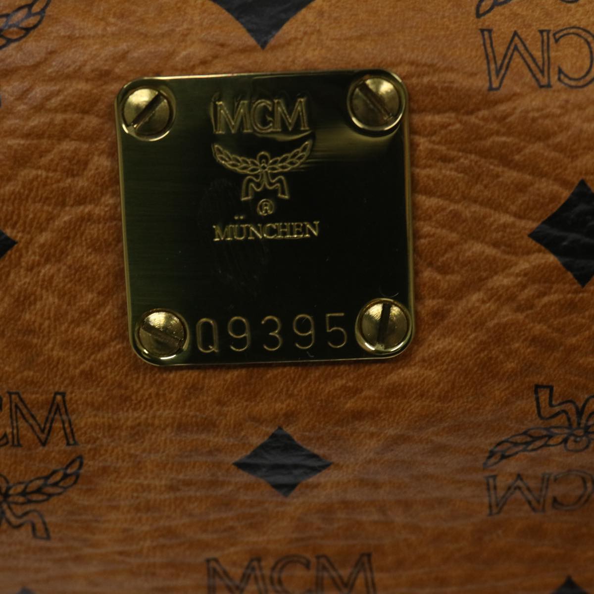 MCM Vicetos Logogram Boston Bag PVC Brown Auth yk11342