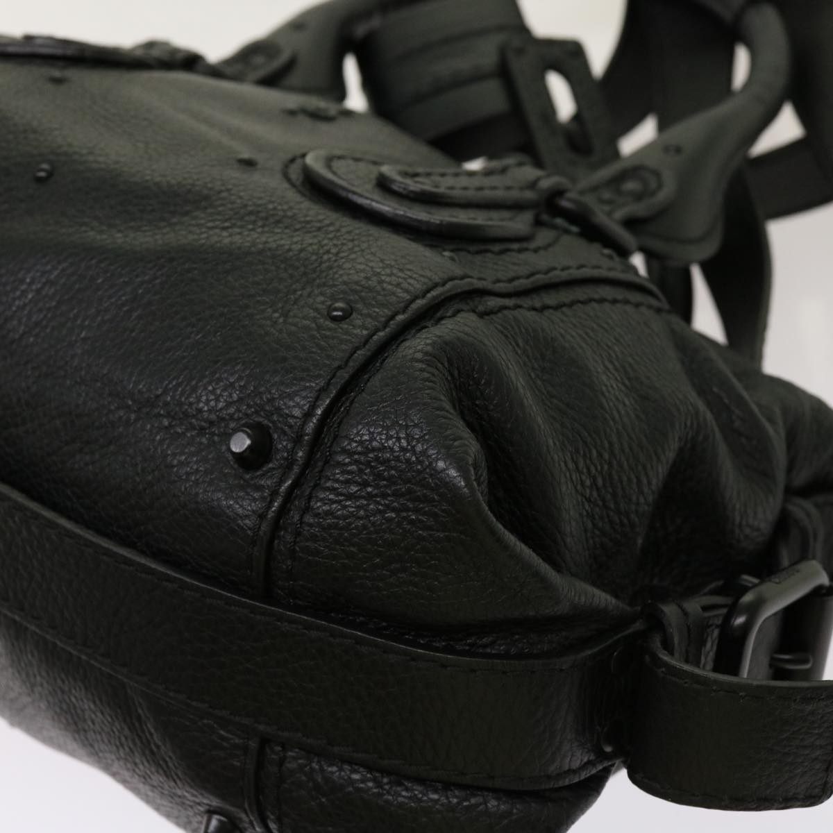 Chloe Paddington Hand Bag Leather 2way Black 04 06 53 Auth yk11349
