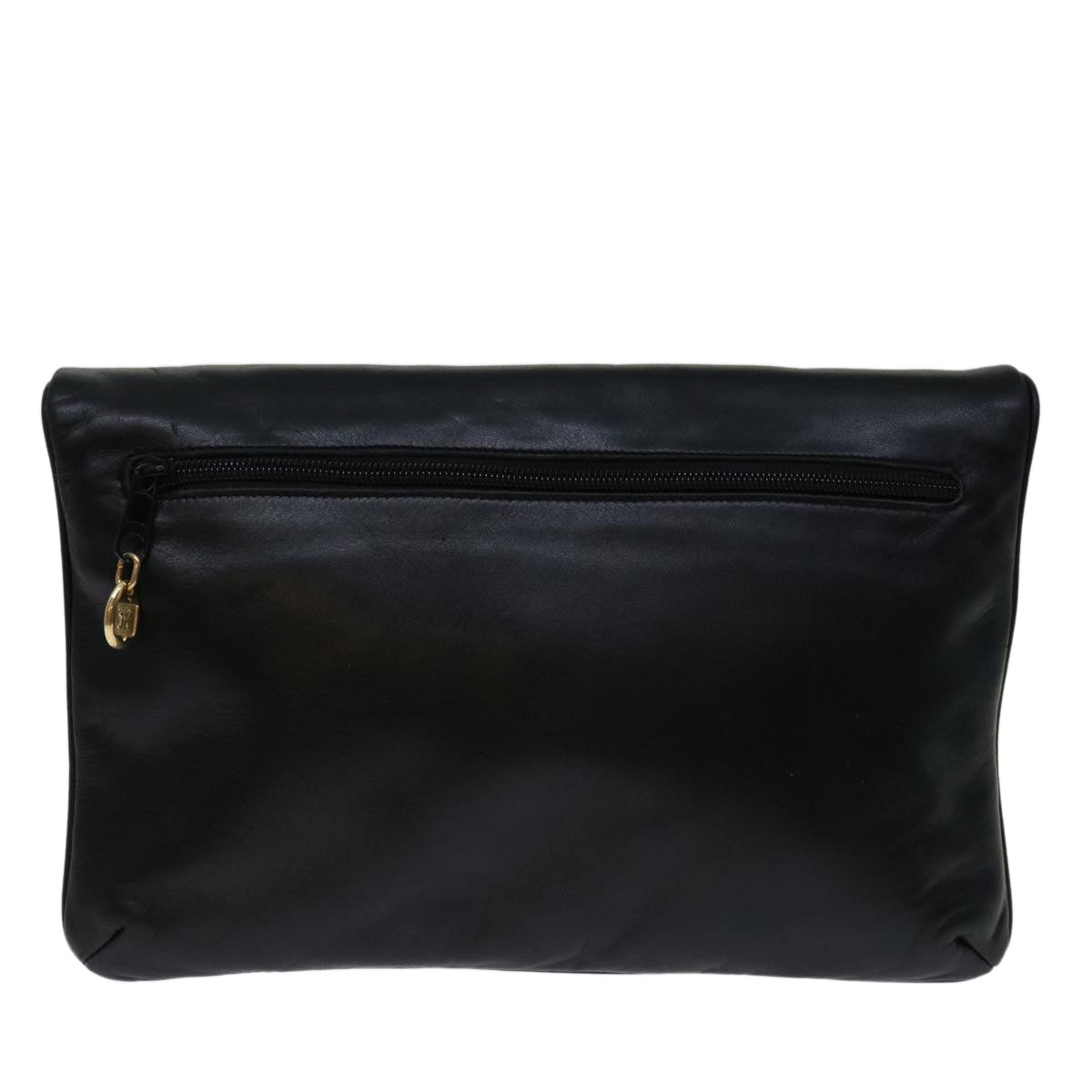 CELINE Shoulder Bag Leather Black Auth yk11353 - 0