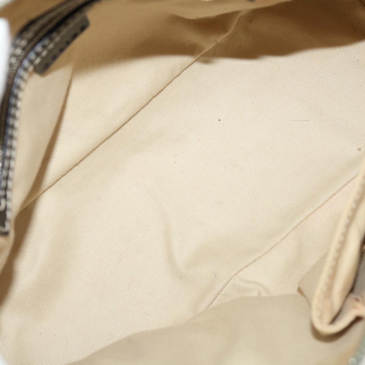 CELINE Macadam Canvas Hand Bag PVC White Auth yk11359