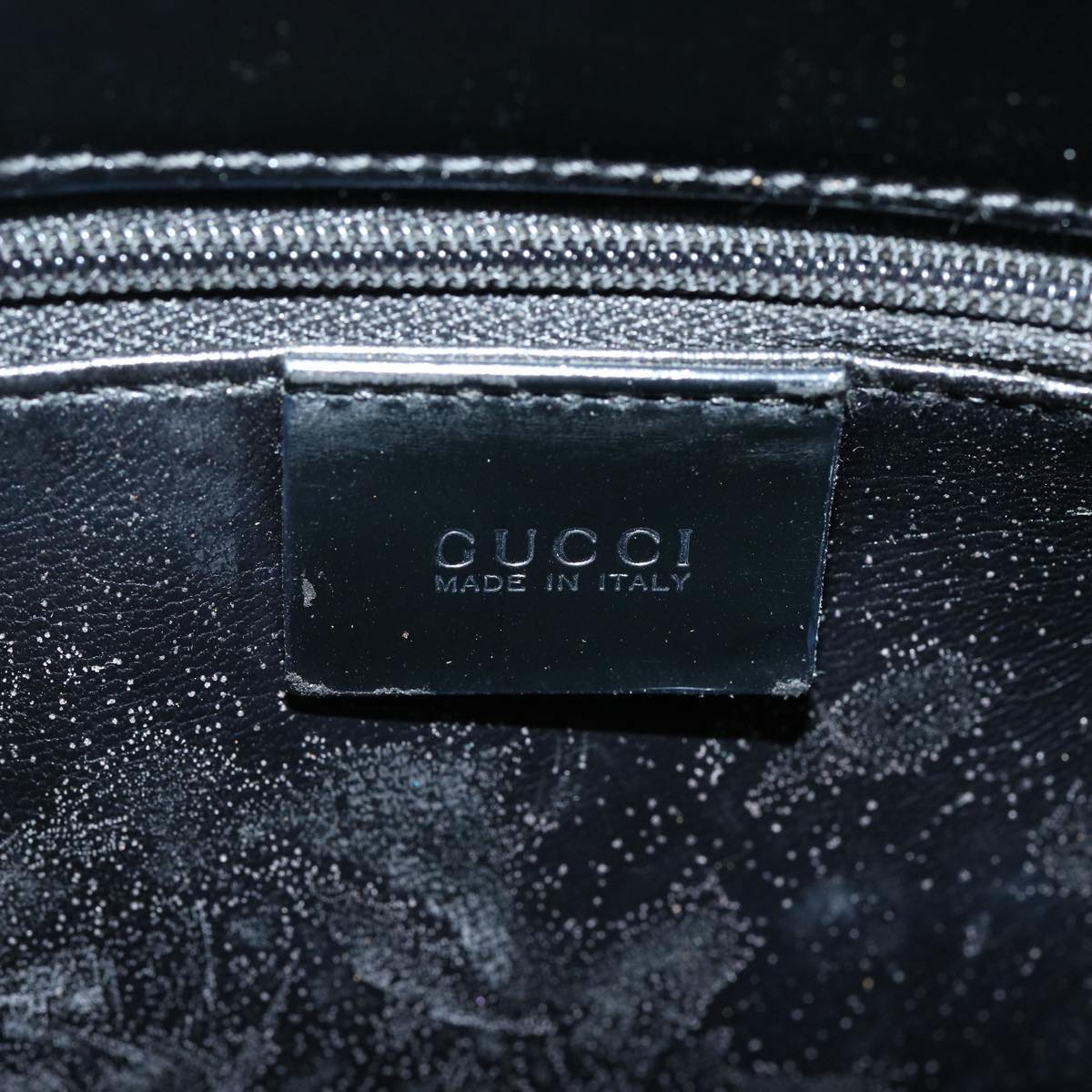 GUCCI Shoulder Bag Patent leather Black 001 1013 3037 Auth yk11369
