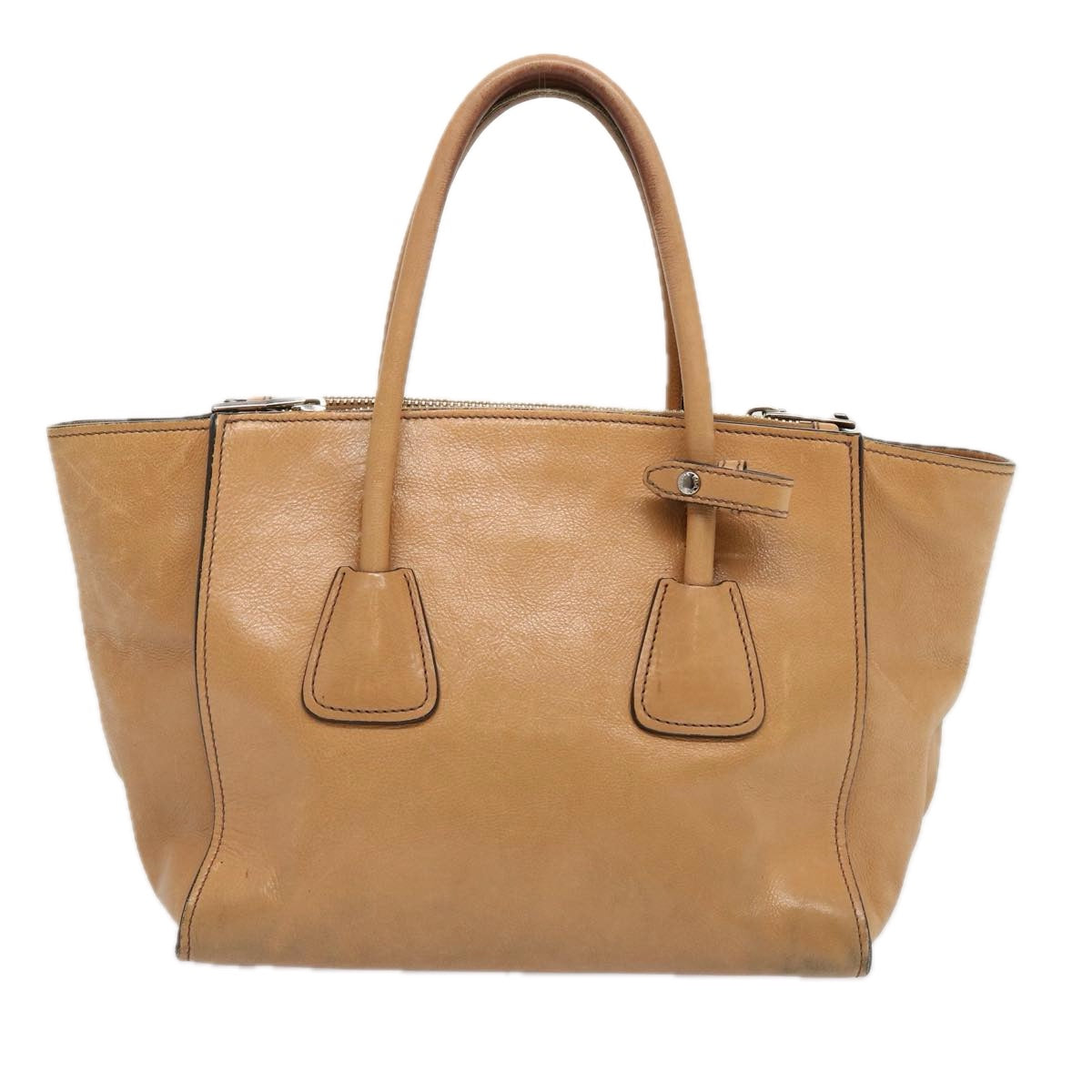 PRADA Hand Bag Leather Brown Auth yk11371 - 0