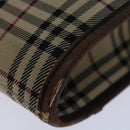 BURBERRY Nova Check Shoulder Bag Canvas Beige Brown Auth yk11382-16