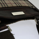 BURBERRY Nova Check Shoulder Bag Canvas Beige Brown Auth yk11382-6
