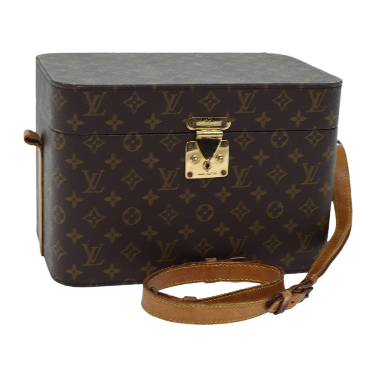 LOUIS VUITTON Monogram Train Case Jewelry Box M23820 LV Auth yk11385