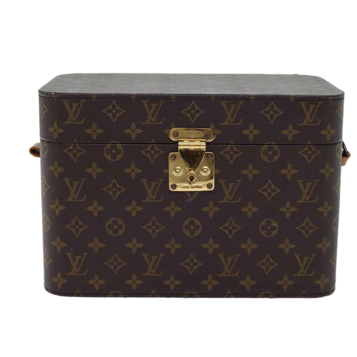 LOUIS VUITTON Monogram Train Case Jewelry Box M23820 LV Auth yk11385