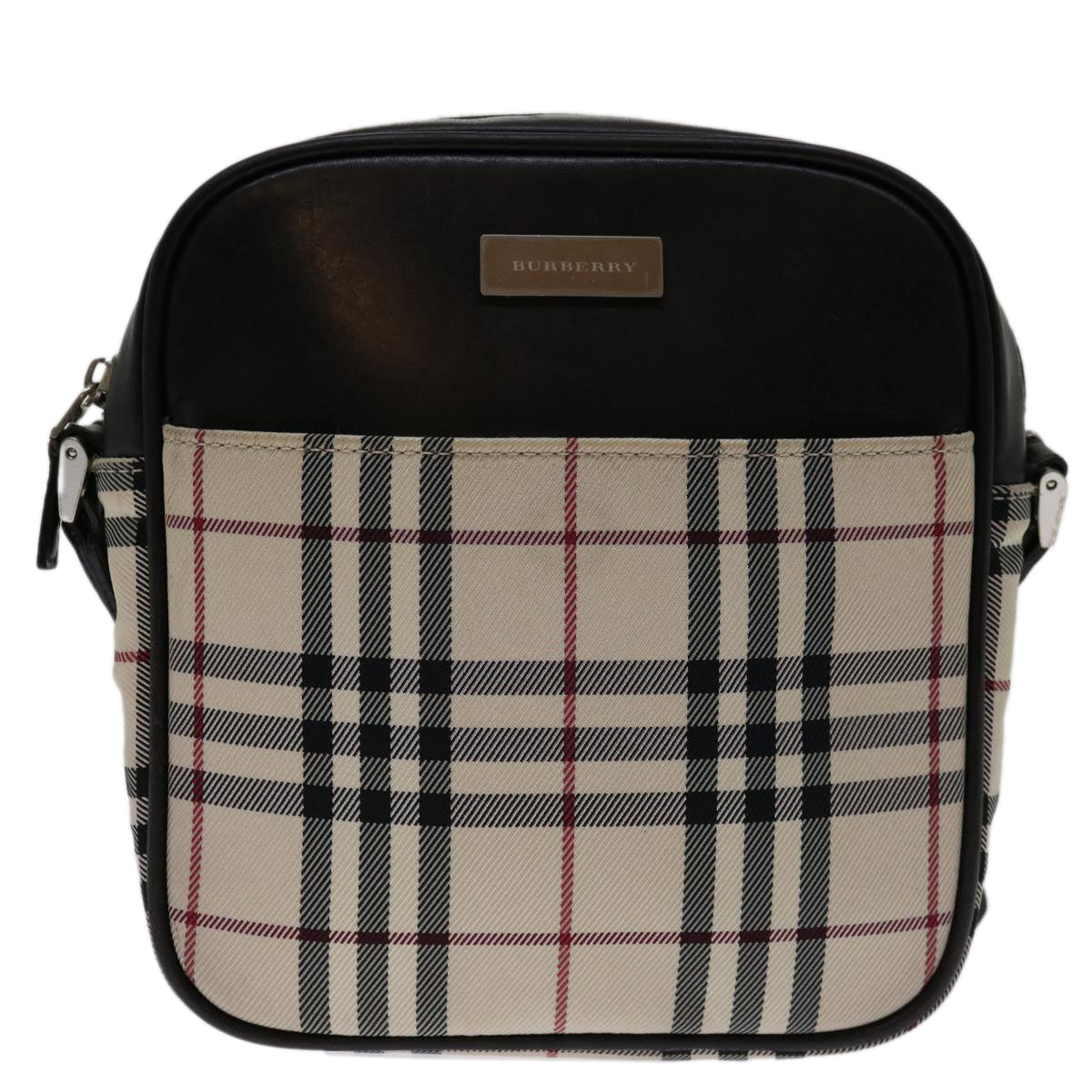 BURBERRY Nova Check Shoulder Bag Canvas Beige Brown Auth yk11386