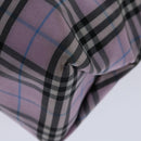 BURBERRY Nova Check Hand Bag Nylon Pink Auth yk11387-15