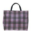 BURBERRY Nova Check Hand Bag Nylon Pink Auth yk11387-2
